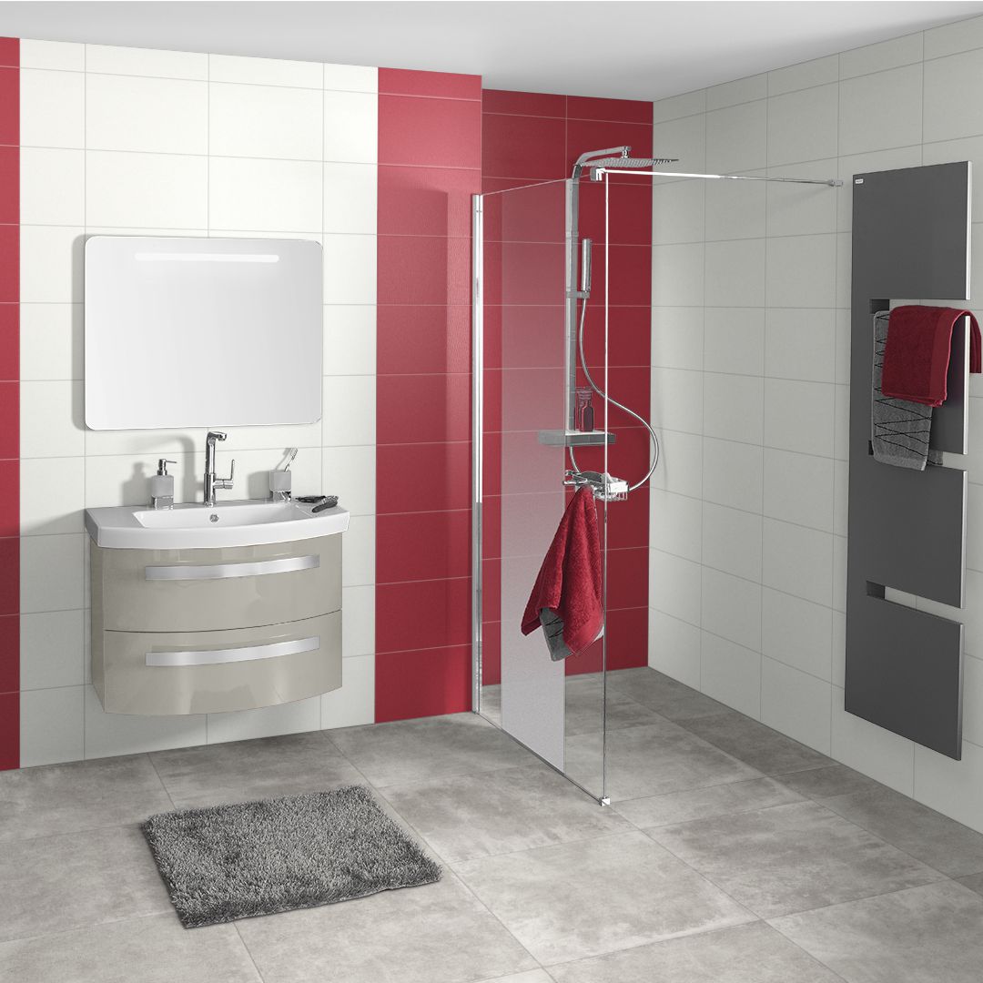 Carrelage mural faïence les exclusifs pluton rouge mat 24,8x39,8 ...