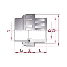 Croix femelle PVC pression diamètre 50mm 33021