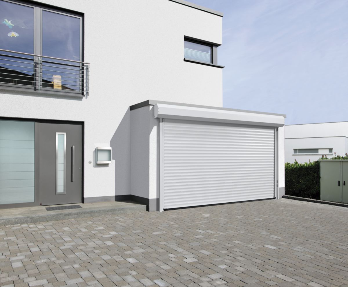 Porte De Garage Sectionnelle Harmonic Isolée 42mm TUBAUTO - Porte sectionnelle harmonic double paroi acier l3000xh3000  woodgrain RAL9016 réf. 3060936 | POINT.P