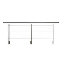 Garde-corps Premium Inoca - pack fixation latérale - inox - L. 240 cm - H. 120,1 cm