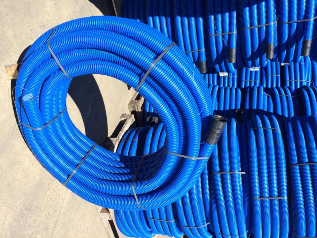 Aiguille Tire Fil 50 M Brico Dépôt OD PLAST - Gaine TPC annelée/lisse - PEHD bleu - Ø 63 mm - couronne de 50 m | POINT.P