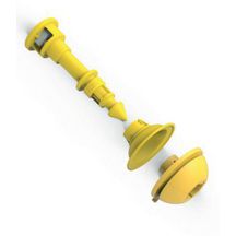 Cavalier Intégra 2 pour descendre un plafond d'une grande hauteur - composite jaune - l. 82 mm - boîte de 50 pcs