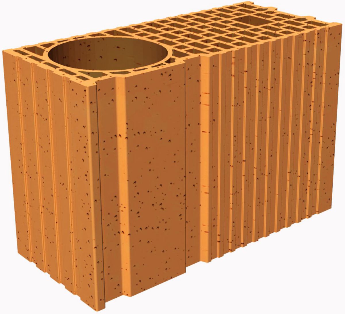 POROTHERM - Brique isolante Porotherm grand format roulée GF R20 poteau ...