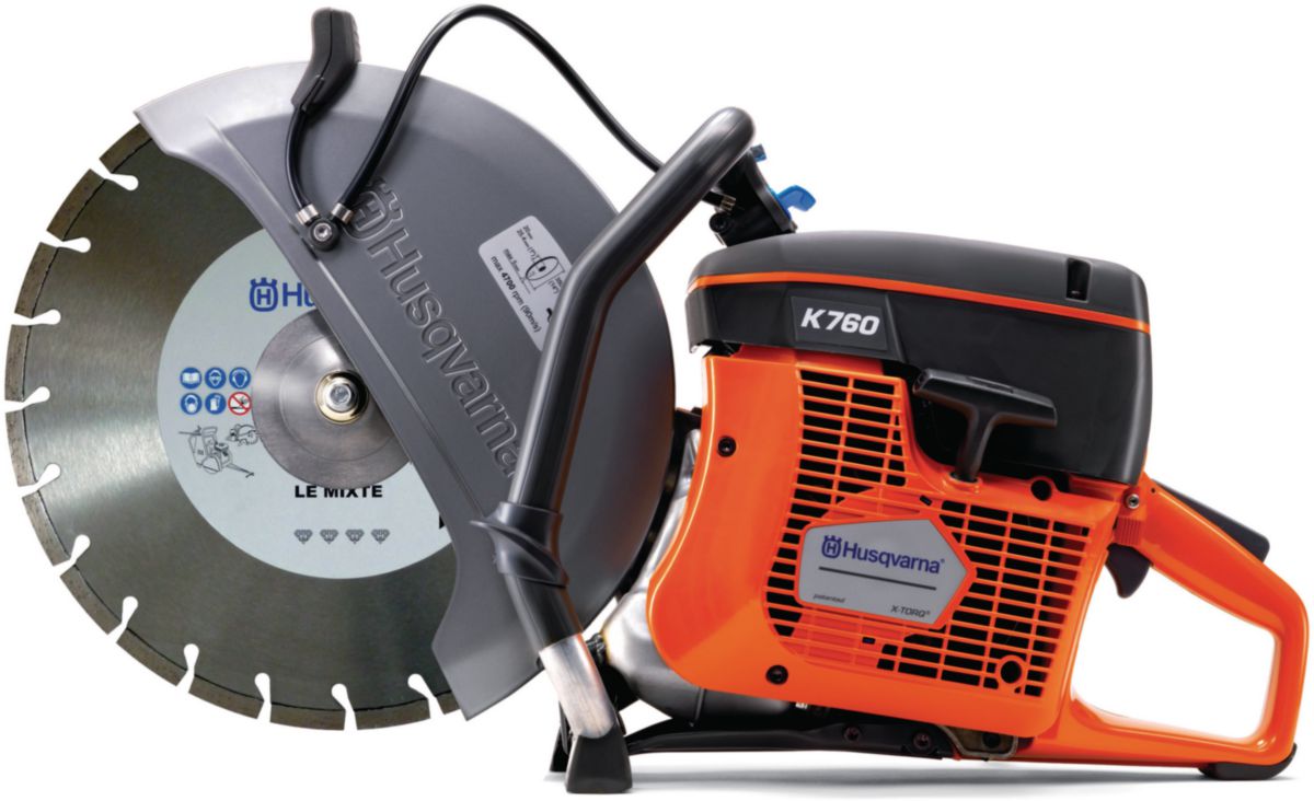 HUSQVARNA - Découpeuse thermique K 760 14 + disque diamant - Ø 350 mm -  3,7 kW