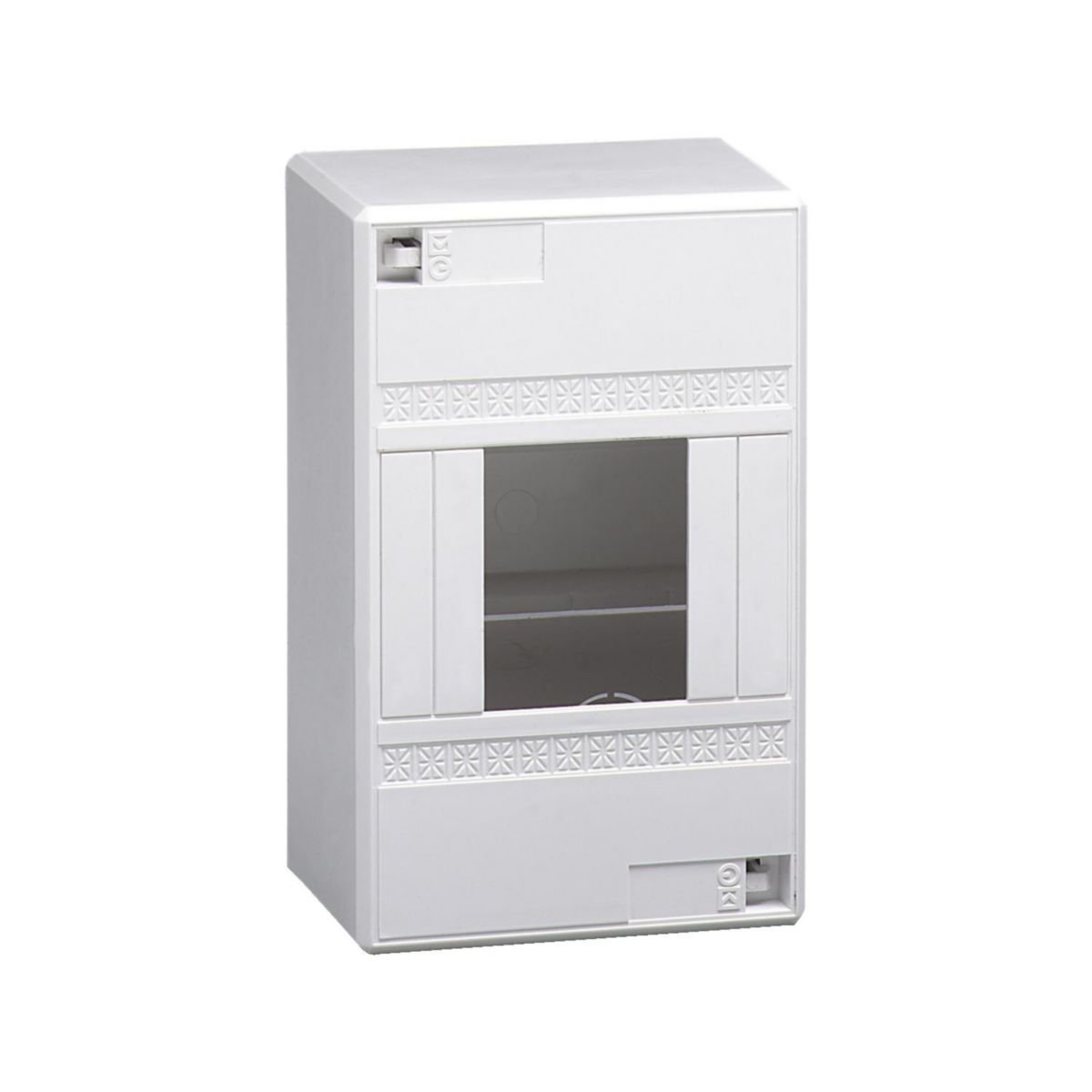 Mini coffret électrique Opale - pose en saillie - 8 modules - blanc - 155x160x65 mm