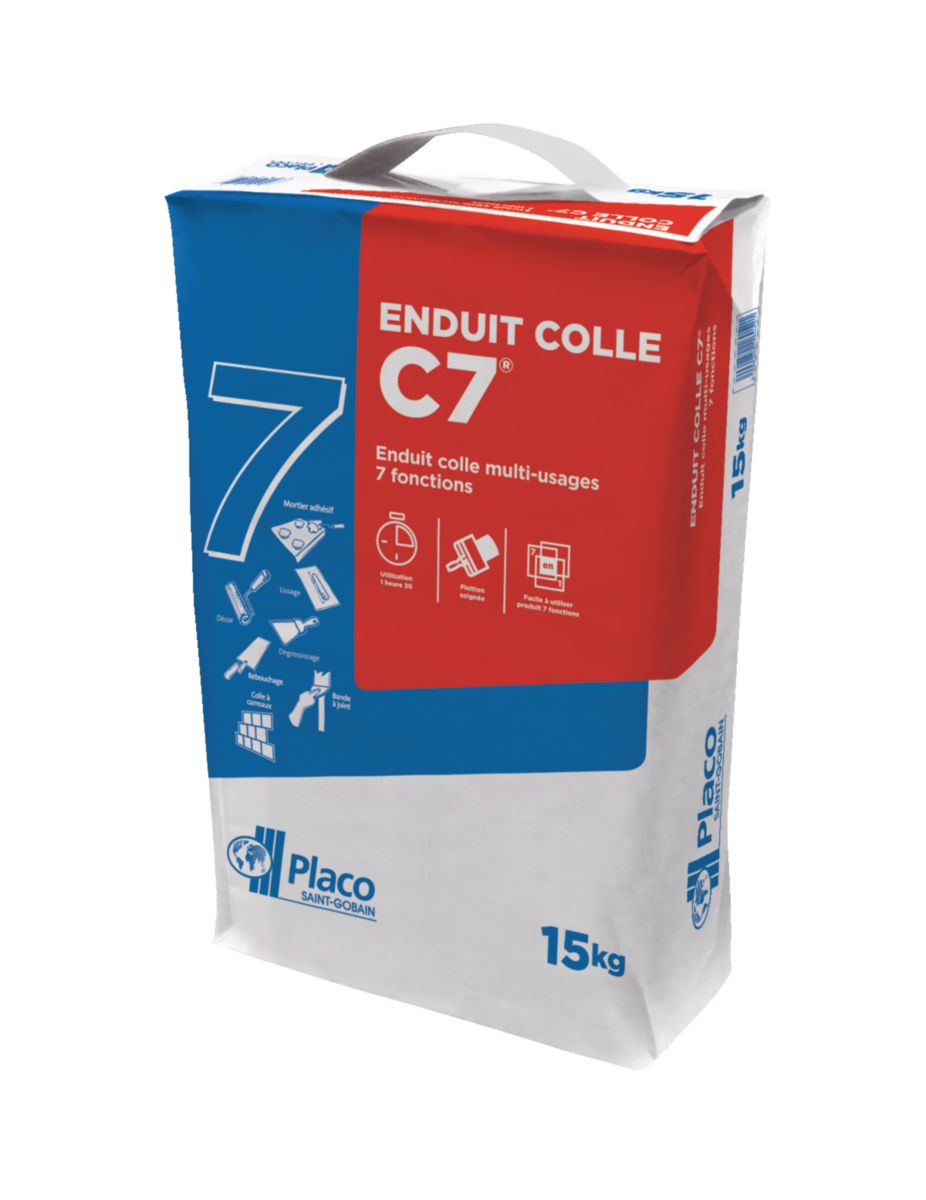 PLACO - Enduit-colle multiusages C7 - sac de 15 kg