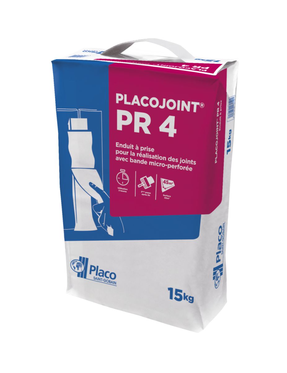  PLACO  Enduit  poudre Placojoint PR 4 sac de 15 kg Point P