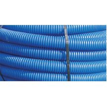 Gaine Hekaplast TPC en PEHD à double paroi annelée/lisse bleu DN_90 mm couronne de 50m
