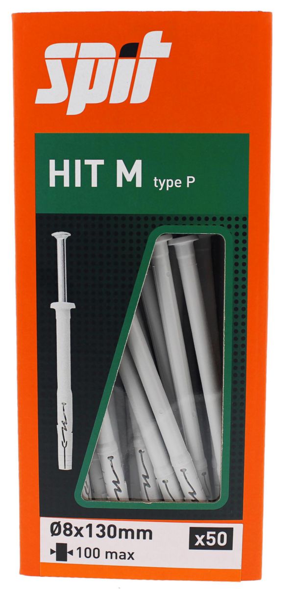 Cheville HITM 8X130/100P boîte de 50 pièces réf. 060094