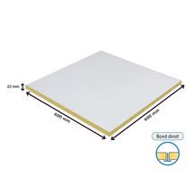 Dalle plafond Tonga A 22 - blanc - 600x600 mm - ép. 22 mm