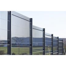 Panneau de clôture rigide Axyle C - acier galvanisé gris 7016 - Ø fil 5 mm - maille 200x55 mm - 2,48x1,5 m