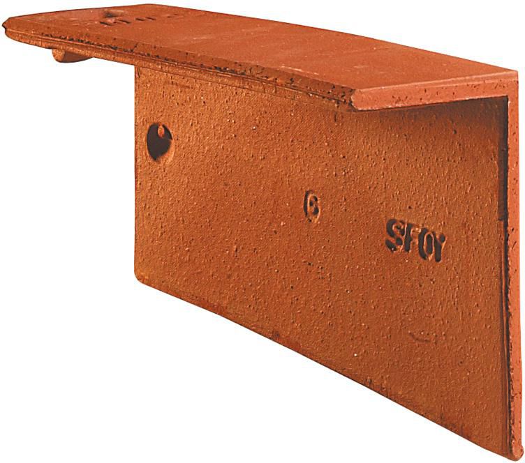 EDILIANS - Tuile de rive individuelle droite Plate Pressée 17x27 terre ...