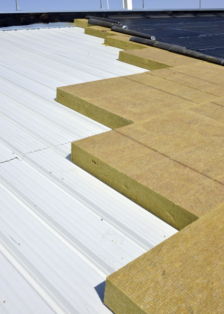 ROCKWOOL Panneau laine de roche pour isolation toit terrasse Rockacier B Nu non revêtu 1