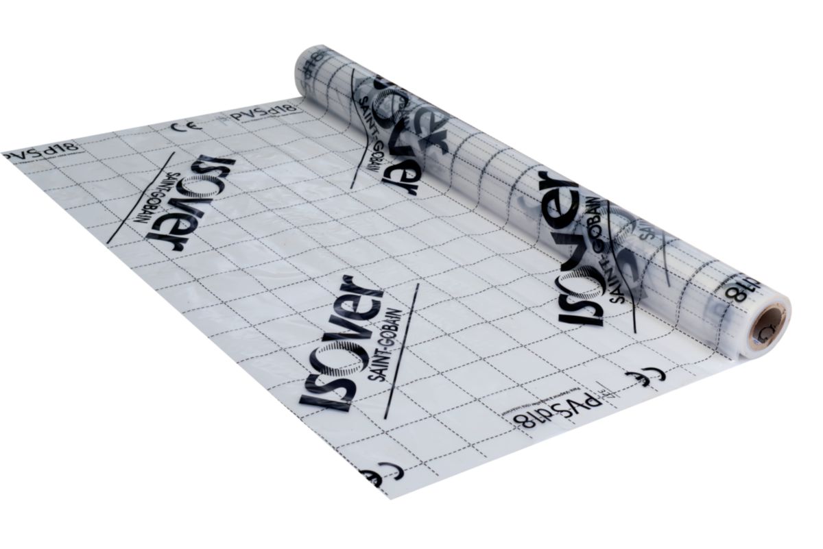 Membrane D étanchéité à L Air Isover ISOVER SAINT GOBAIN - Membrane pare-vapeur d'étanchéité à l'air Stopvap SD  18 - rouleau de 40x1,5 m - ép. 155 mm | POINT.P