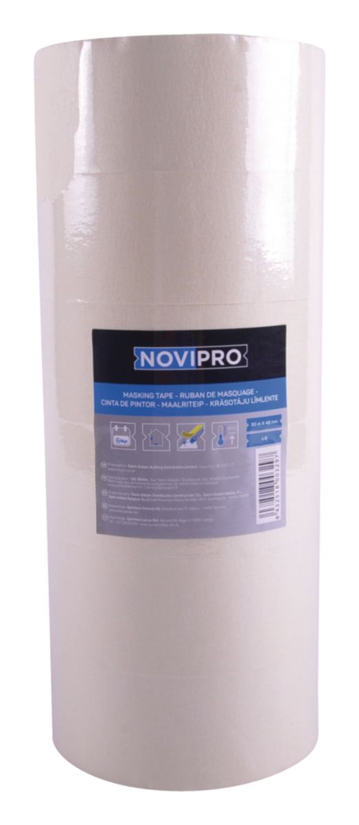 6-48 Rouleaux Plat Crépon Rouleau Adhésif De Masquage Pour Peinture 50