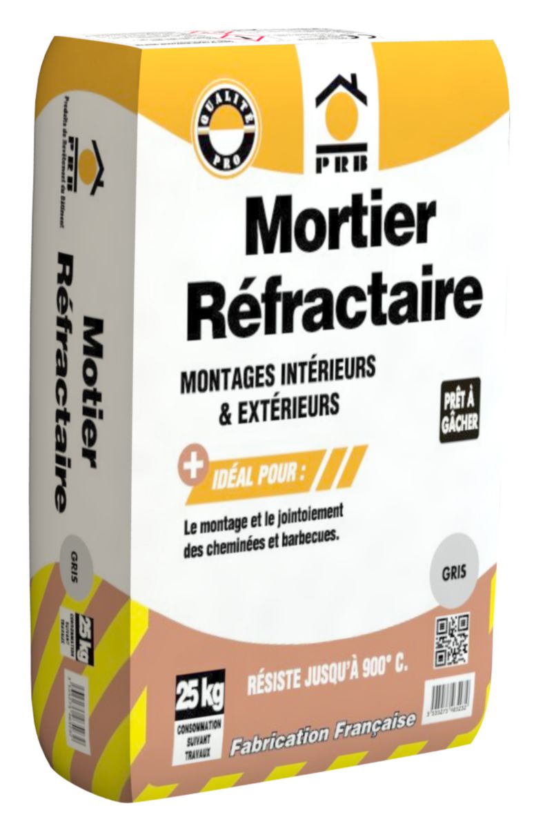 PRB - Mortier réfractaire REFRACPOSE gris sac de 25kg