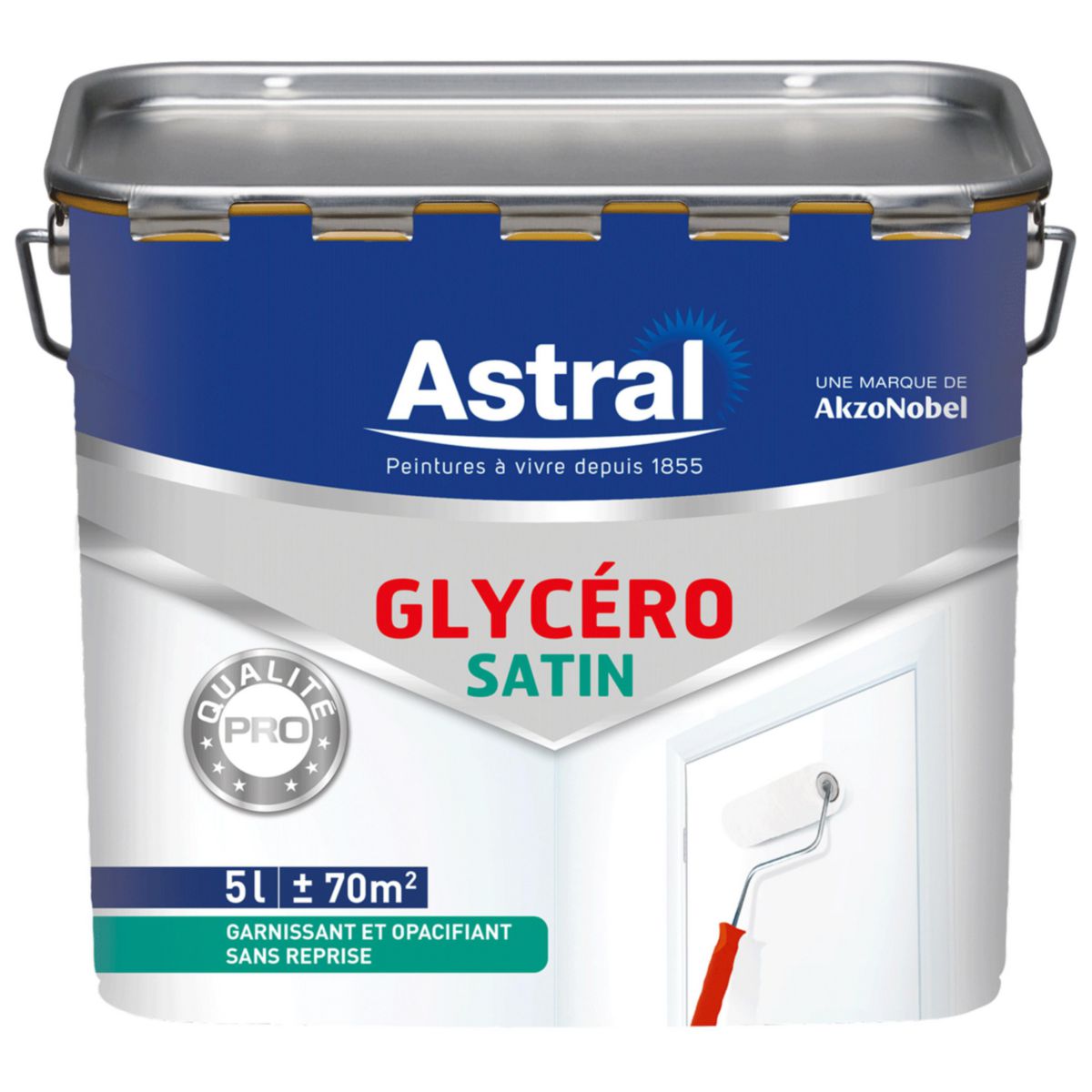 ASTRAL - Peinture glycero bi couche satin peinture glycero 5 l blanc base  white