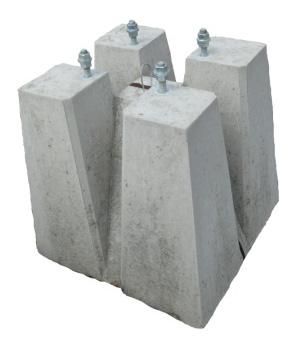 SOBEMO Massif de candélabres S6 pour mât de m béton entraxe