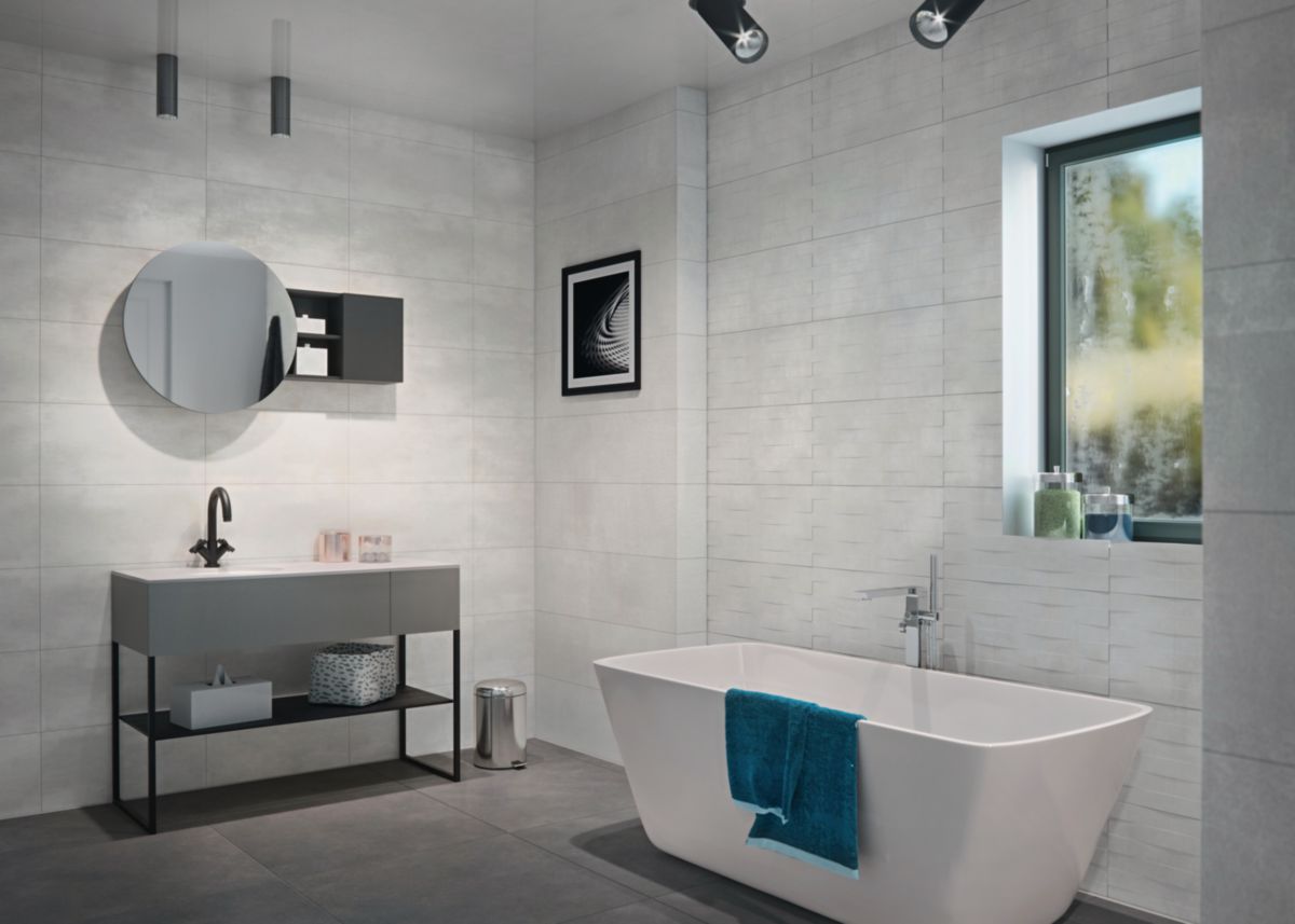 Carrelage Blanc Mat Salle De Bain www.pointp.fr