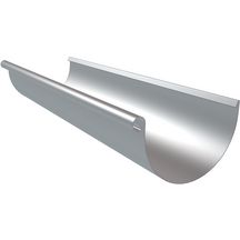 Gouttière lyonnaise à pince de 25 - zinc naturel - L. 4 m - ép. 12 mm - Ø boudin 16 mm