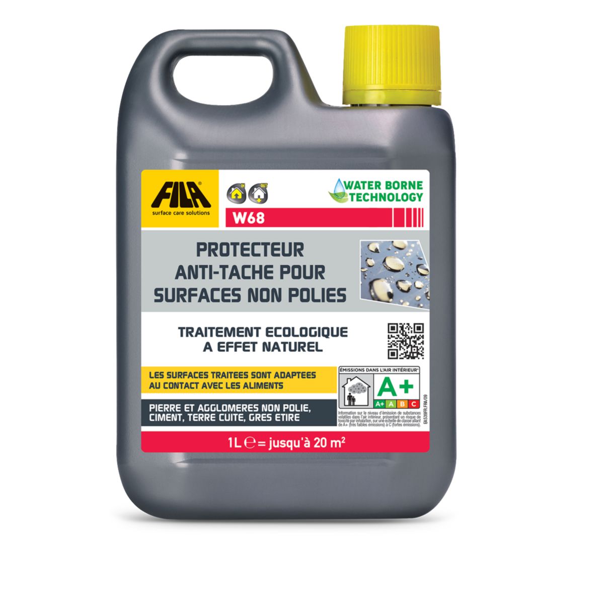 FILA INDUSTRIE Protecteur anti tache W68 pour Terre cuite pierres naturelles 1L 70100012FRA Fila Industria POINT.P