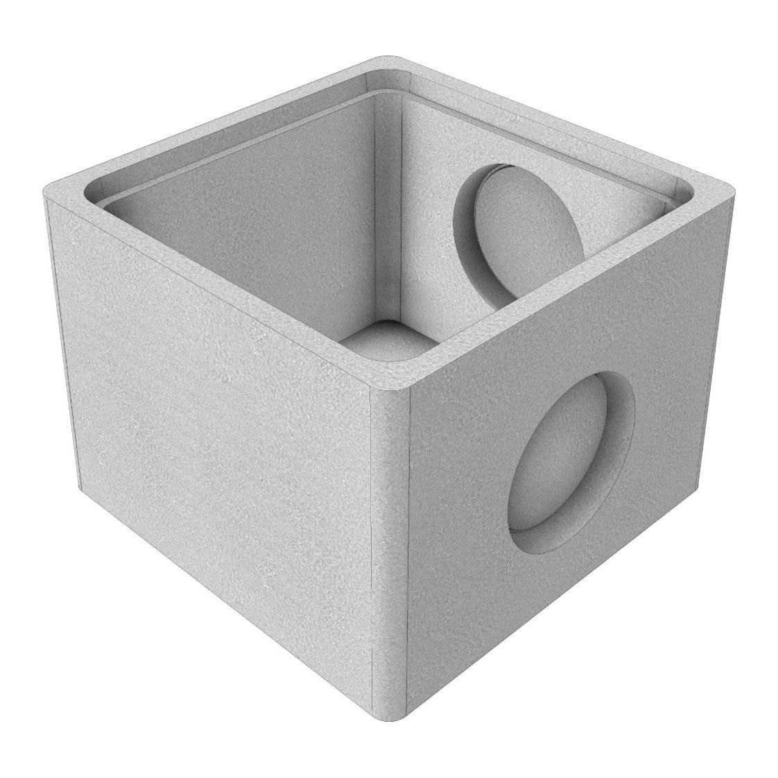 Regard pluvial RP35 à emboîtement sans couvercle 37 X 37cm int, 44 X 44cm ext, 28cm Hauteur