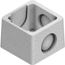 Regard pluvial allégée sans couvercle 20 X 20 cm int, 26 X 26cm ext, 16,5cm Hauteur