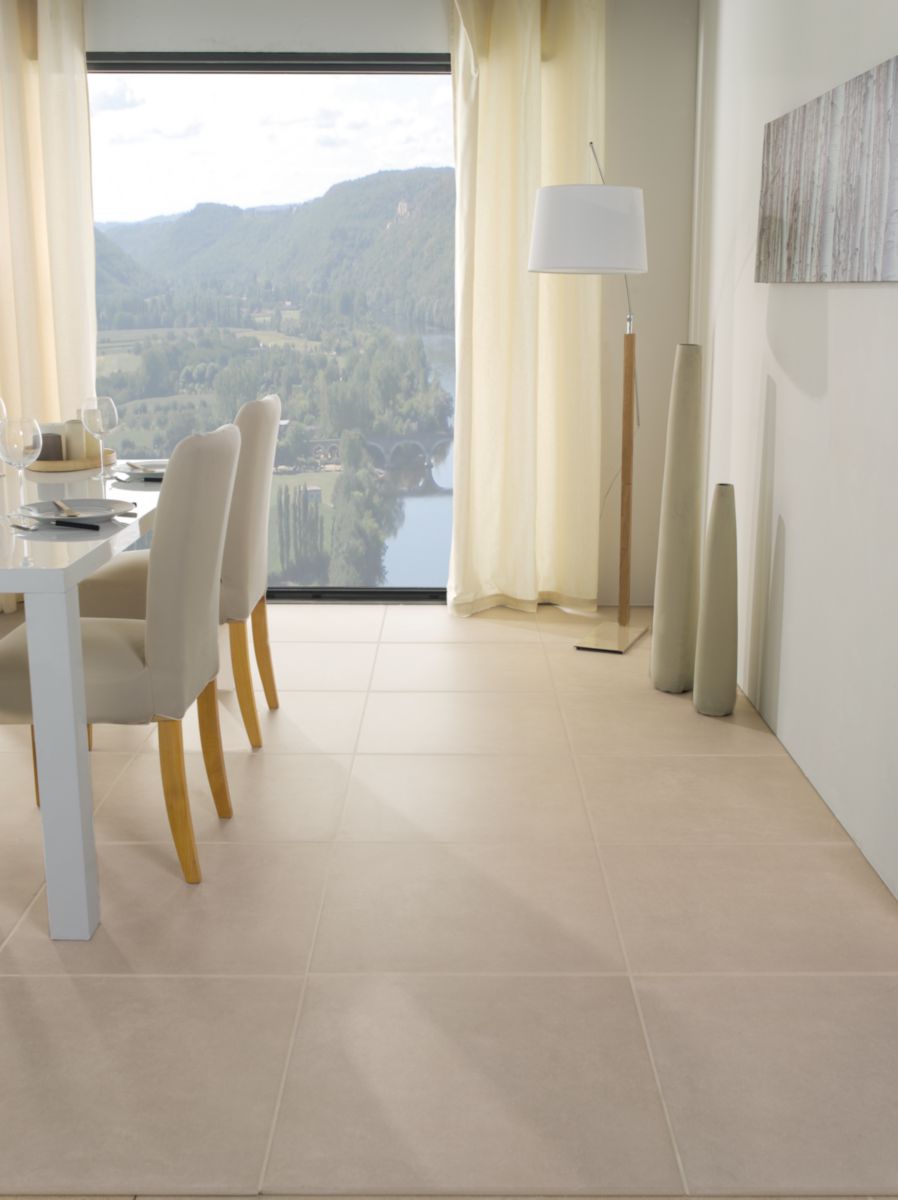 ARTE HOME - Carrelage sol intérieur grès cérame Galice - crème mat - 59 ...