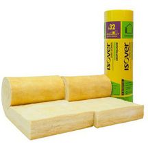 Rouleau laine de verre revêtu d'un voile confort Isofaçade 32 R pour ITE - ép. 120 mm - R = 3,75 m².K/W - rouleau de 3,7x0,6 m
