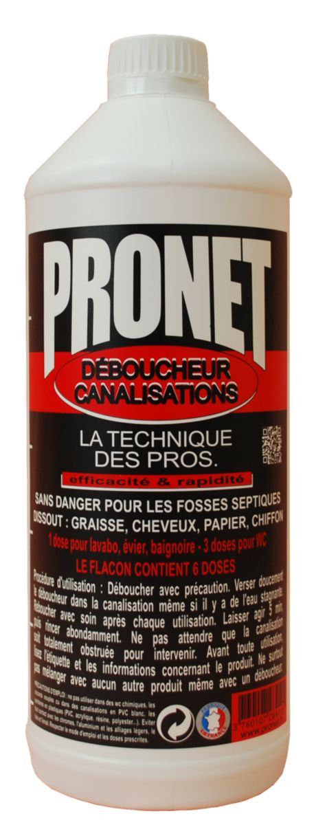 Déboucheur canalisation professionnel PROFAL, 1 litre