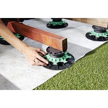 Plot fixe pour dalle de terrasse - polypropylène - H. 10 mm