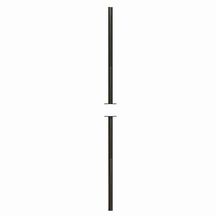 Tube rainuré pour espagnolette - acier noir - L. 1570 mm