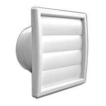 Clapet extérieur à volets PVC - blanc - Ø 100 à 130 mm