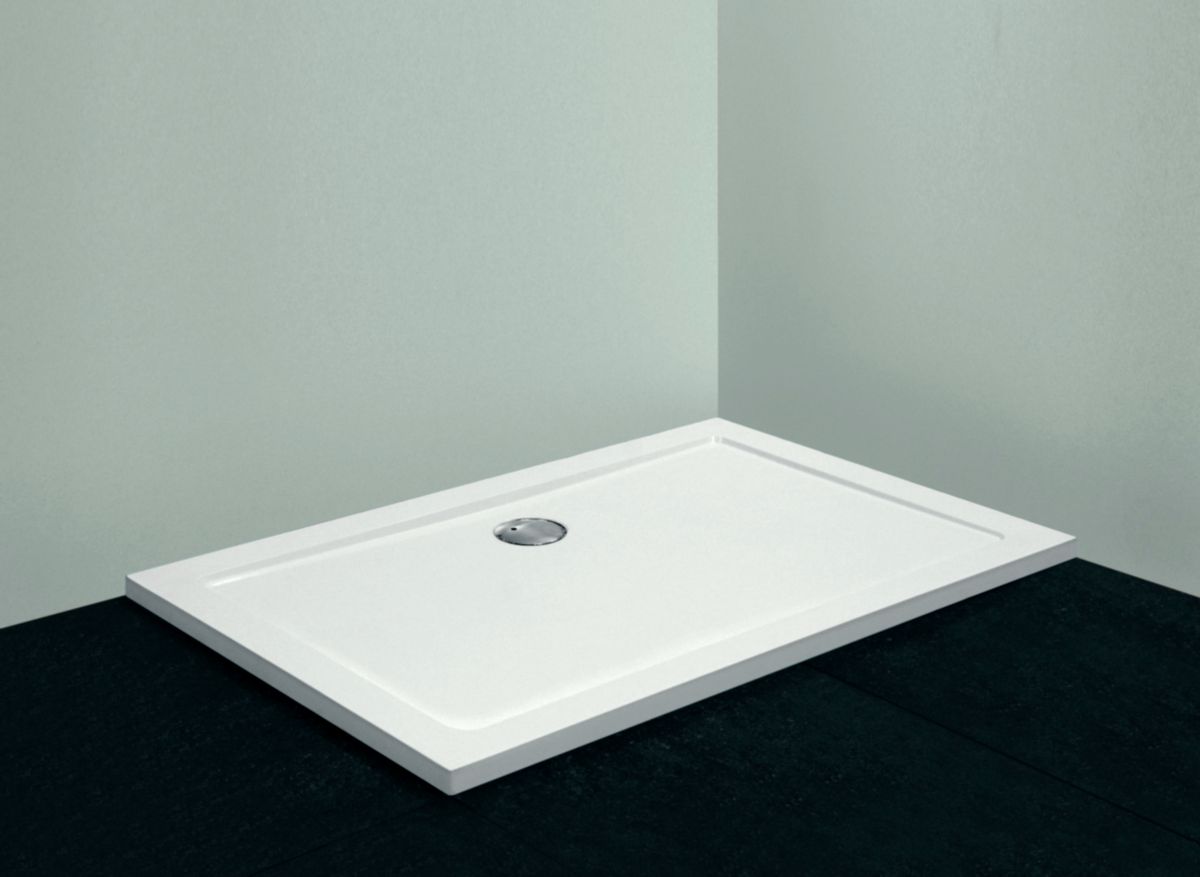 Receveur Alterna Daily'o 120 X 80 Cm Ardoise Blanc ALTERNA - Receveur Alterna Plénitude 120 x 80 cm blanc | POINT.P