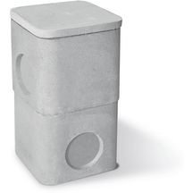 Couvercle gouttière boîte pluviale trou débouchant 20x20 cm int, 27x27cm ext, Hauteur 4cm