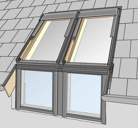 Raccord Fenêtre de Toit Velux EL 6000 Gris 