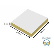 Dalle de plafond acoustique Tonga bords A blanc 600 x 600 x 40 mm