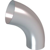 Coude cintré Parisien petit modèle 72° zinc diamètre _80 mm