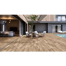 Plinthe Coolwood - grès cérame émaillé - ton cinnamon mat - 7x89,7 cm
