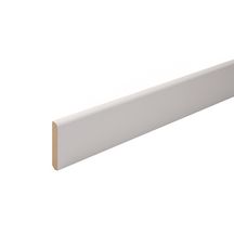 Plinthe angle arrondi - MDF prépeint blanc - 10x100x2440 mm