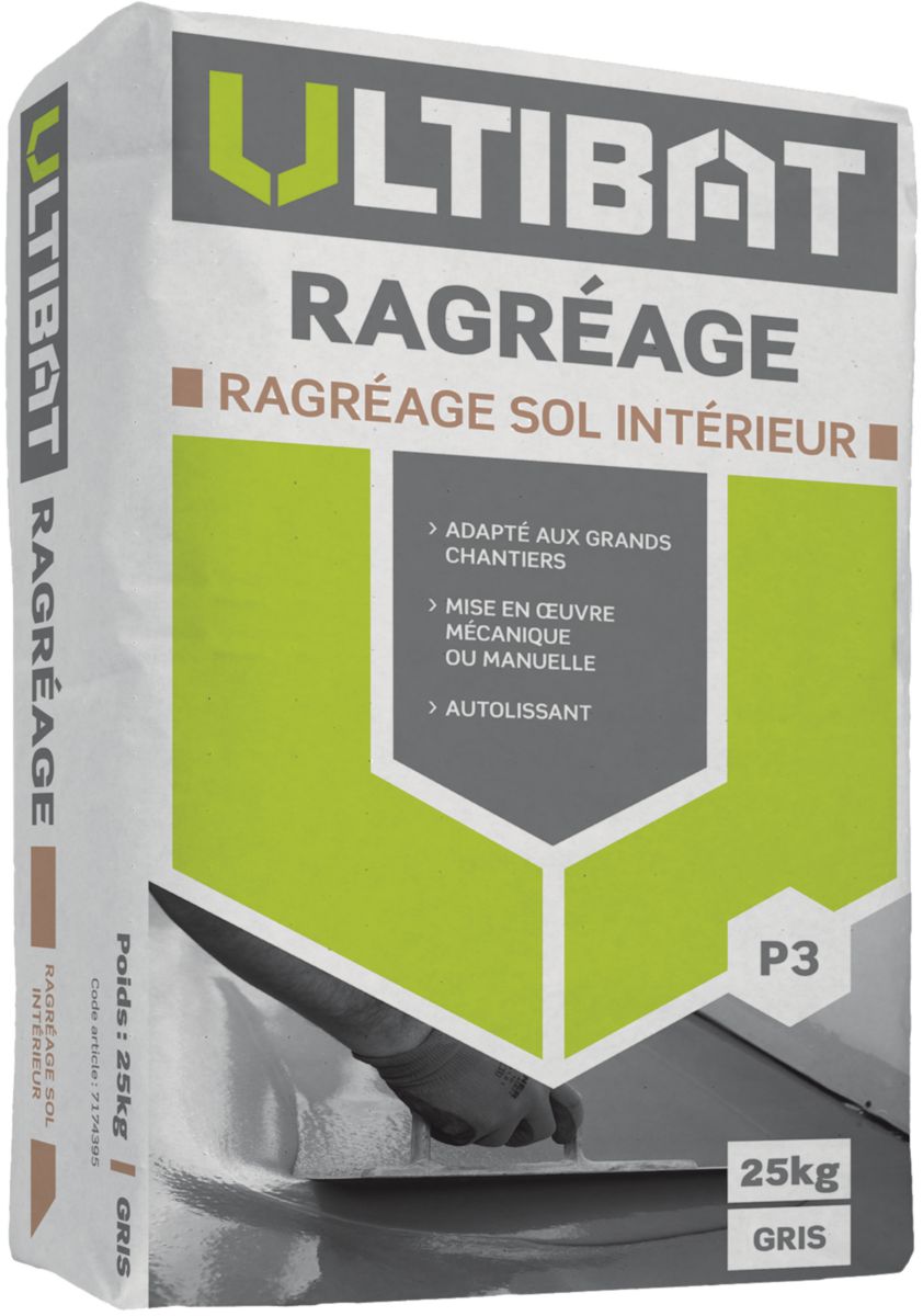 ULTIBAT Mortier de ragreage interieur autolissant P3 sac de 25 kg POINT.P