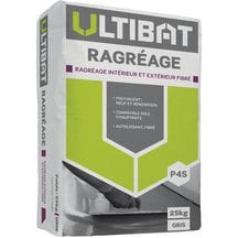 Mortier de ragréage intérieur/extérieur fibré P4S - sac de 25 kg