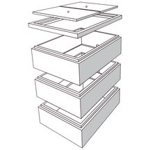 Allonge / Réhausse pour abri de compteur d'eau 60x80cm hauteur 250mm