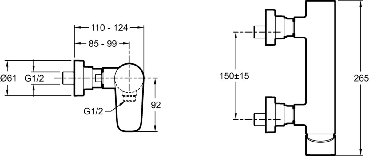 JACOB DELAFON Mitigeur Aleo douche chromé réf. E72351CP POINT.P