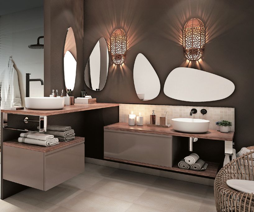 ALTERNA Meuble sous plan Alterna Zao 50 cm chêne massif fumé POINT.P