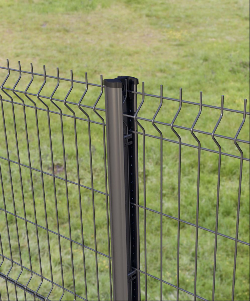 Poteau GIGACLIP vert 6005 80 x 60 mm hauteur 160 cm