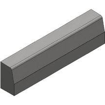 Bordure béton type T2 - gris - classe U+DH - 25x15 cm - l. 1 m