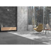 Faïence Arte Deco Chill antrasit relief mat décor 25 x 40 cm épaisseur 7,5 mm