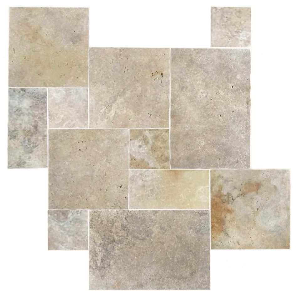 Opus Romain Travertin Opus 4 Formats Plan De Pose CUPASTONE - Dallage sol extérieur travertin - mix standard - opus romain 4  formats | POINT.P