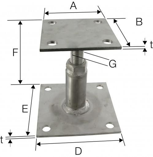 Support pour câble 5 mm en inox pour poteau 48,3 mm